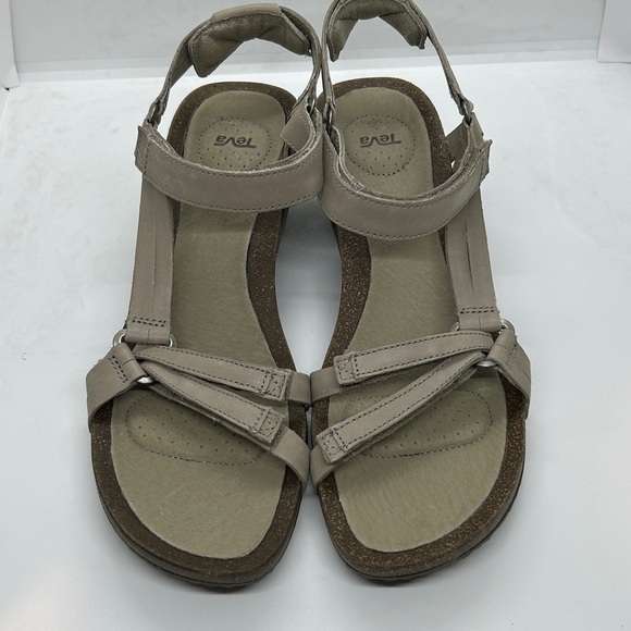 Teva Ysidro Universal Wedge Taupe Sand Sandals SN 1015119 Women's Size 10 US - Picture 2 of 11